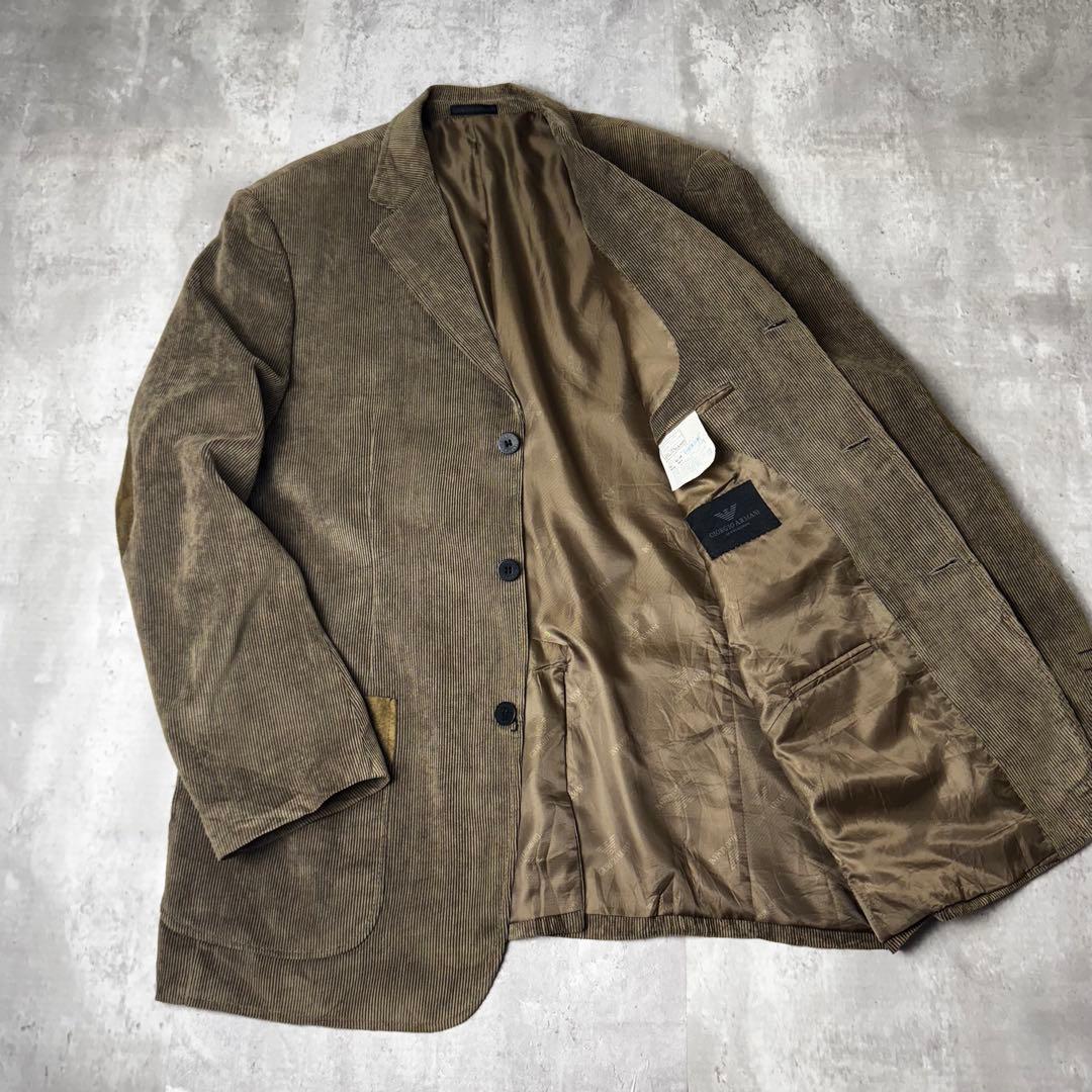 GIORGIO ARMANI エルボーパッチ コーデュロイ 3Bジャケット 54