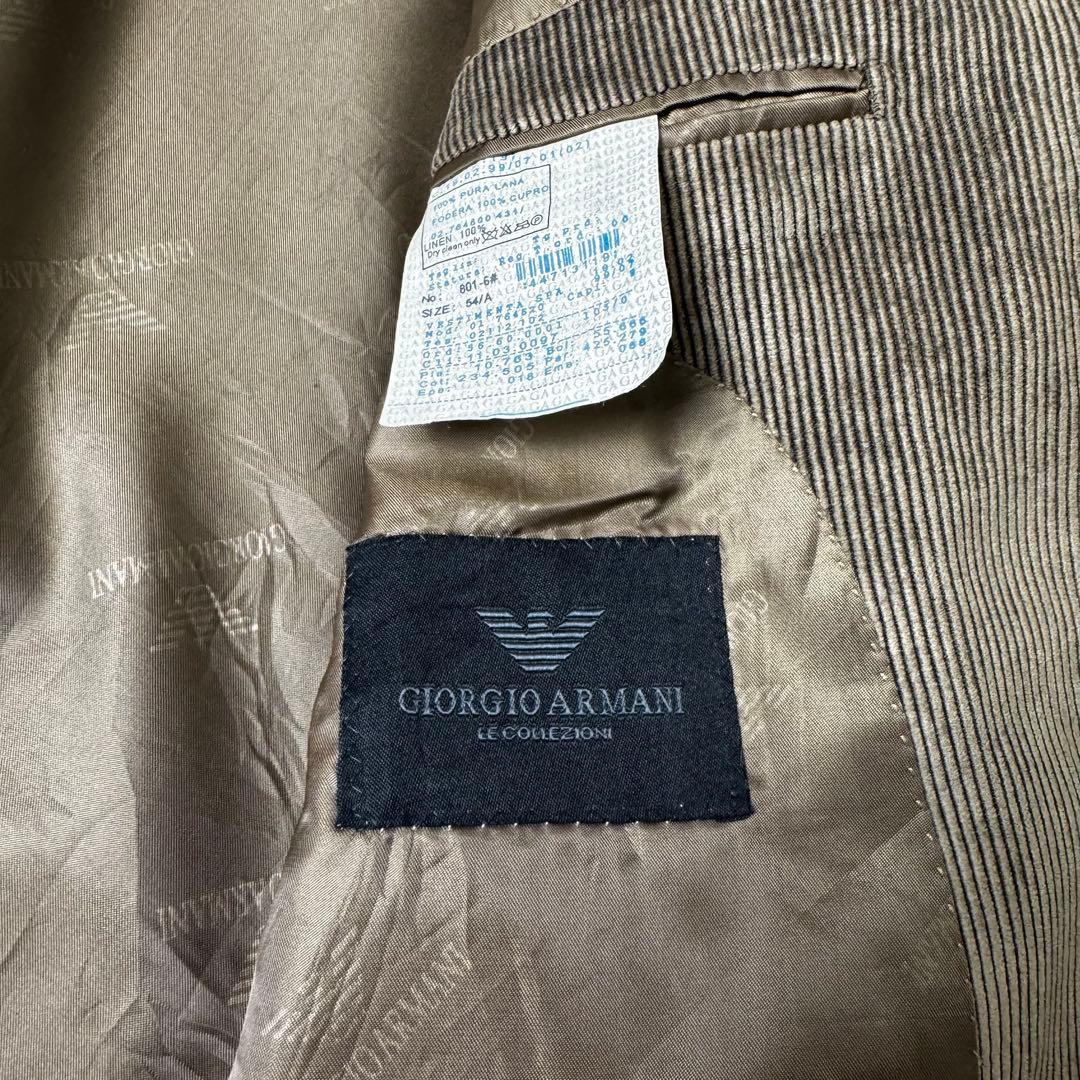 GIORGIO ARMANI エルボーパッチ コーデュロイ 3Bジャケット 54