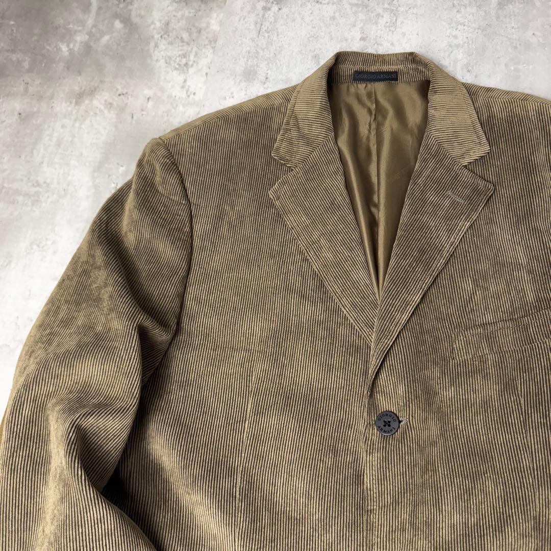 GIORGIO ARMANI エルボーパッチ コーデュロイ 3Bジャケット 54