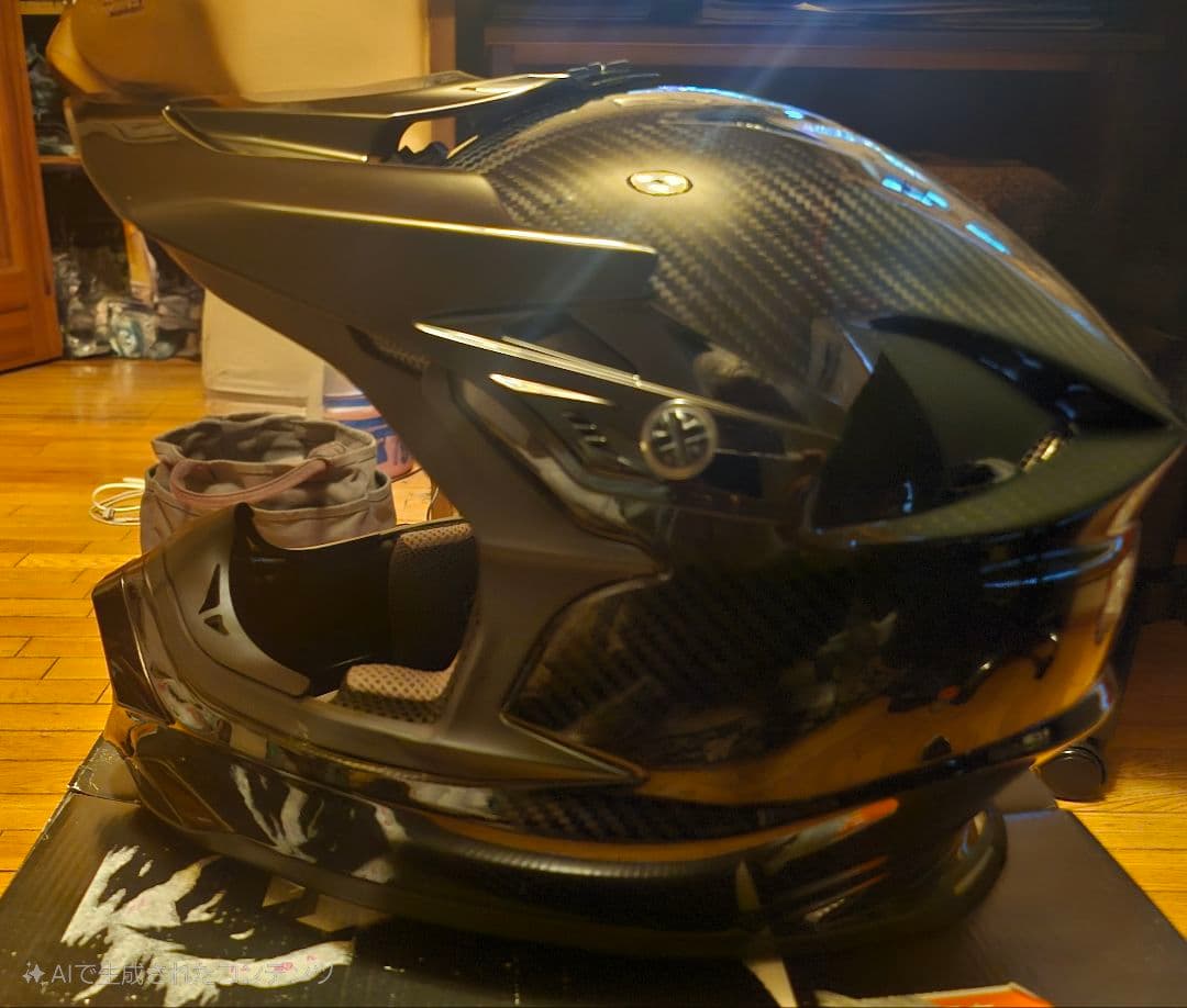 フ*ズ様 カーボンファイバー フルフェイスヘルメット ブラック