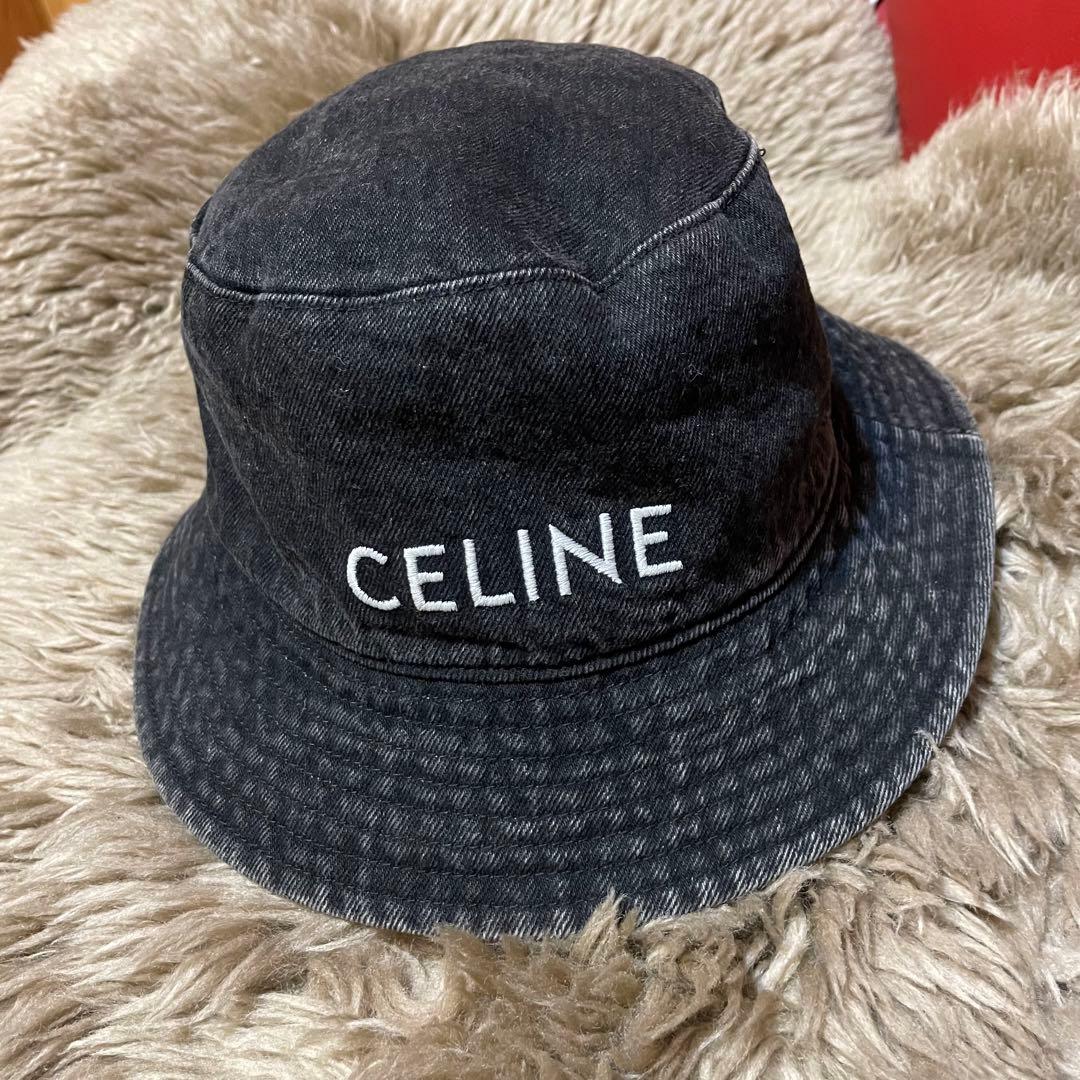 正規品‼︎ セリーヌ　バケットハット　デニム　ブラックCELINE バケハ