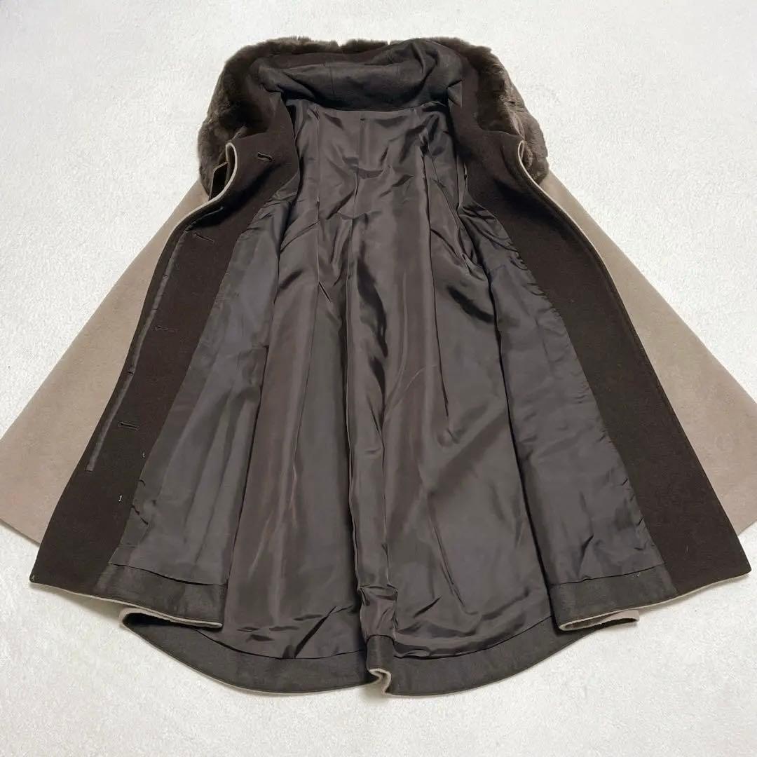 T.K キヨコタカセ アンゴラウール Aラインショートコート レッキスラビット