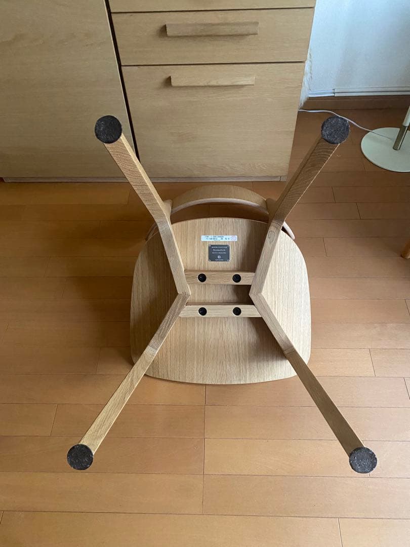 【April】マルニ木工 Roundishチェア（板座) オーク 1脚 ②