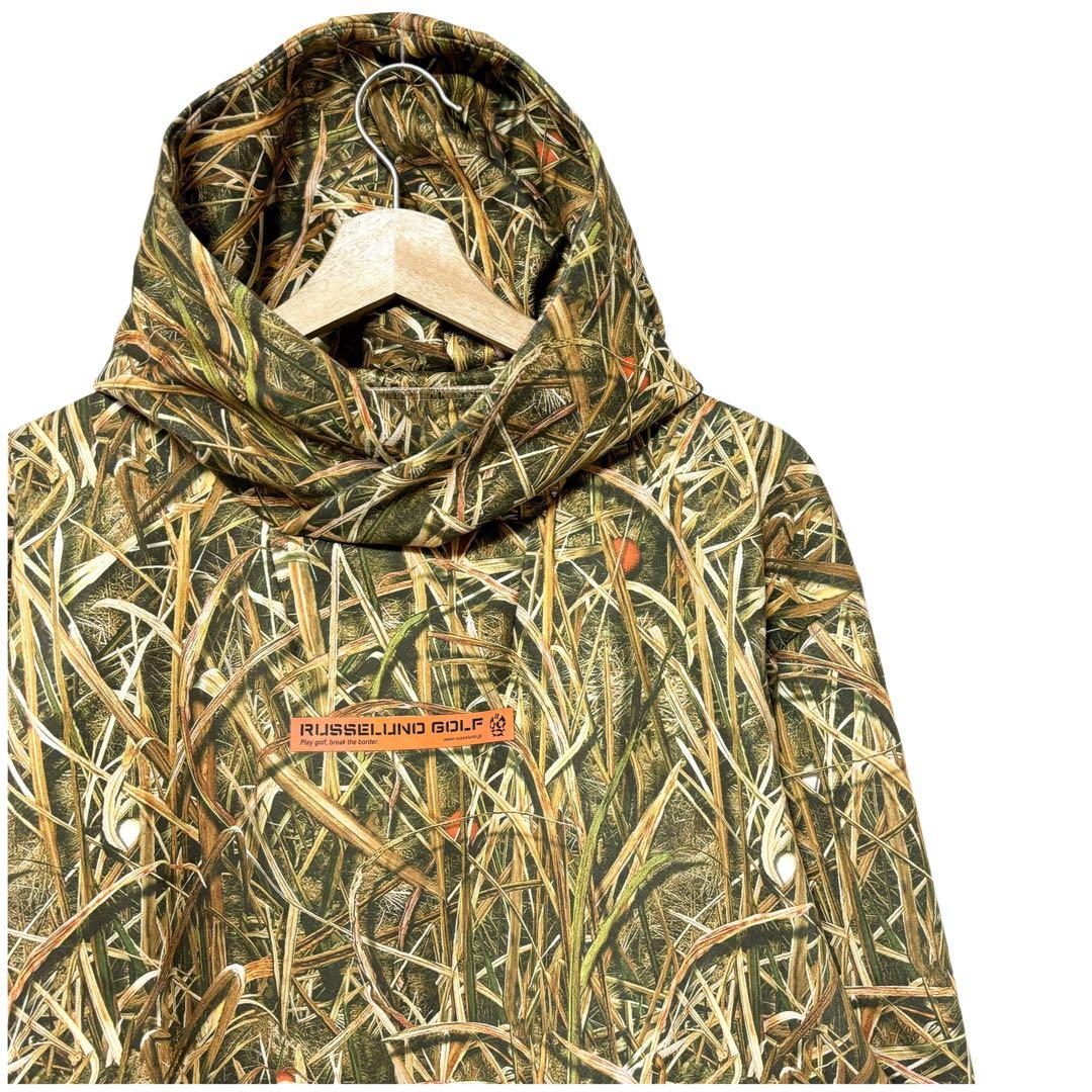 新品 ラッセルノ ゴルフ パターン リフレクター ライト フーディー カモ XL
