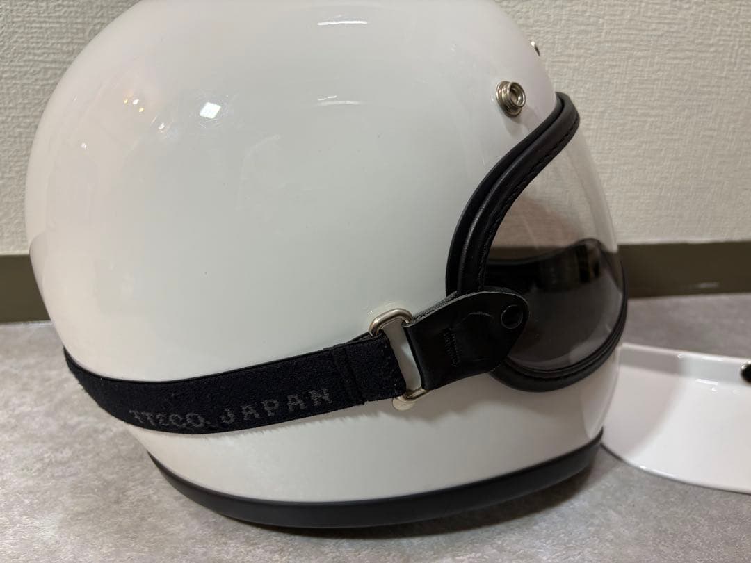 TT&CO. トゥーカッター フルフェイスヘルメット ホワイト Mサイズ