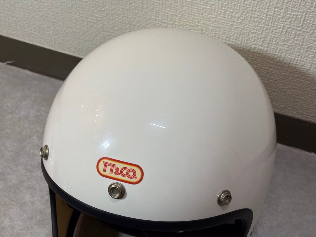 TT&CO. トゥーカッター フルフェイスヘルメット ホワイト Mサイズ