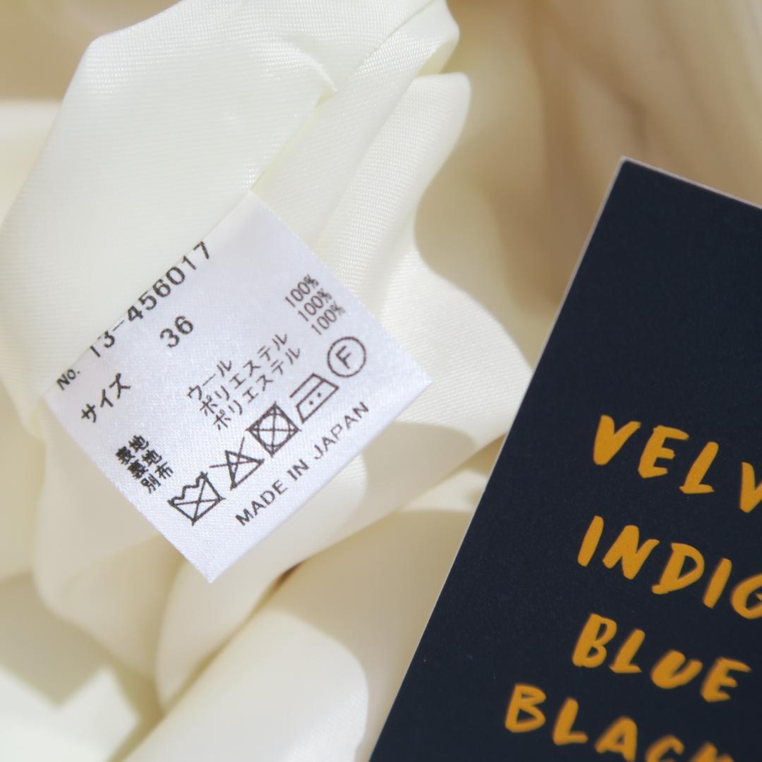 パンツ VELVETY INDIGO BLUE BLACK FEATHER PANT