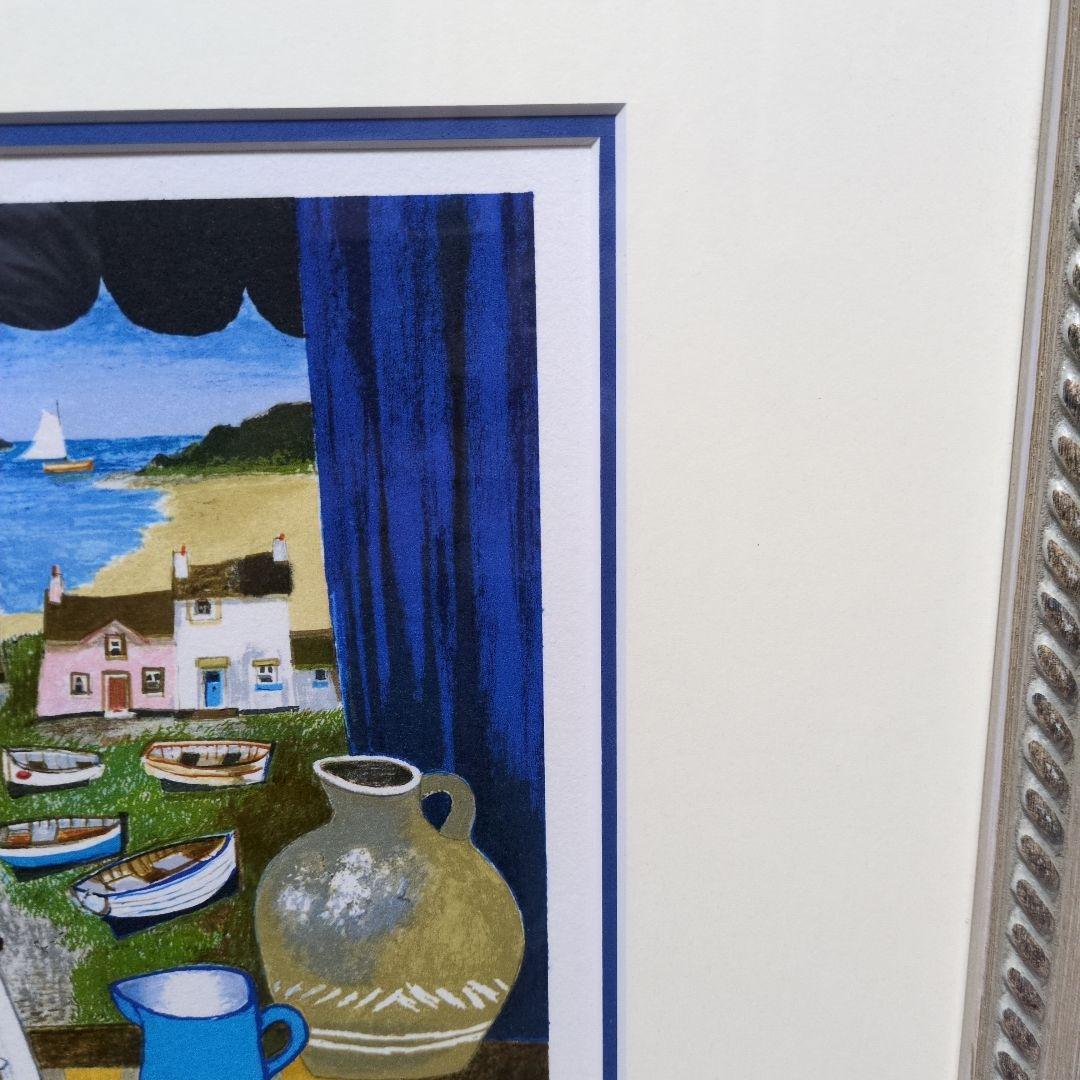 ブレンダ キング　リトグラフ　保証書付　フィッシャーマンズキャット　額入り