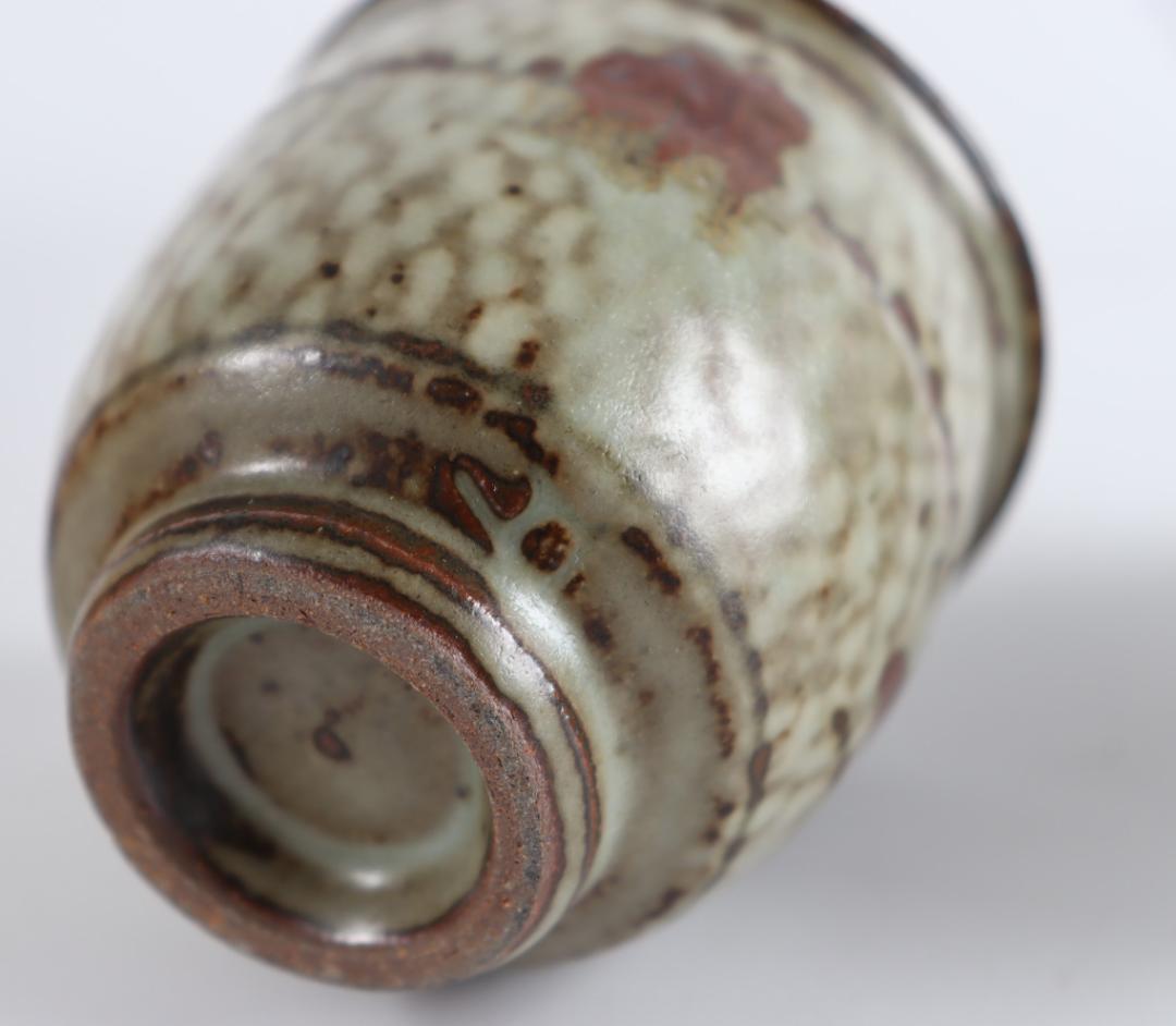 人間国宝 島岡達三 象嵌夫婦湯呑 共箱