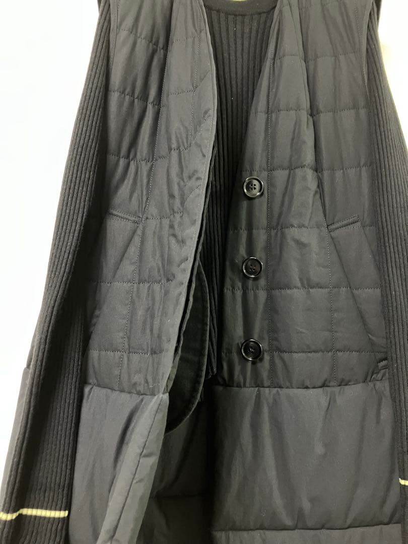 ドリスヴァンノッテン★黒のベルト付きダウンベスト　ジレ　アウター