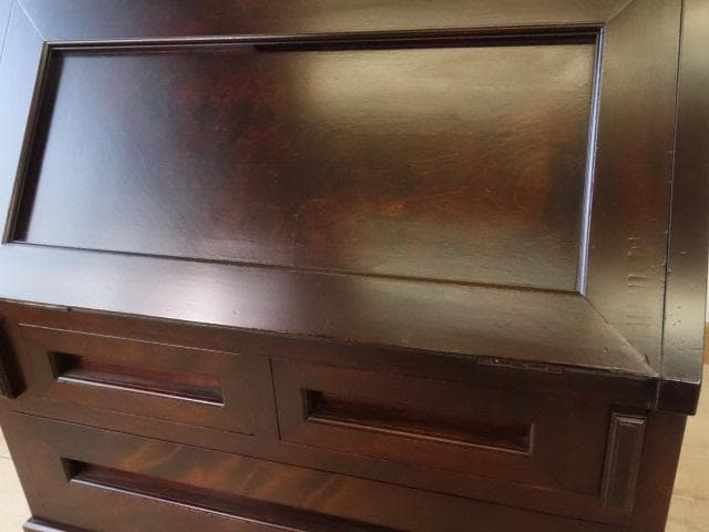 松本民芸家具　座ビューロー　ライティング　引手　座机　 再塗装済　ＵＳＥＤ