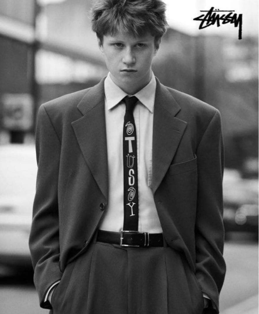 新品未使用！ Stussy ステューシー ロゴ ジャガード ネクタイ　レア！