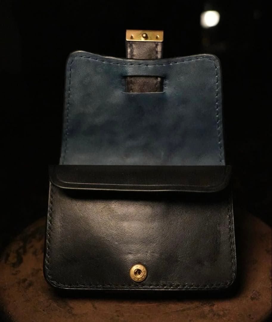 アディティブアンドライン　インディゴ　ポロサス　コンパクト財布