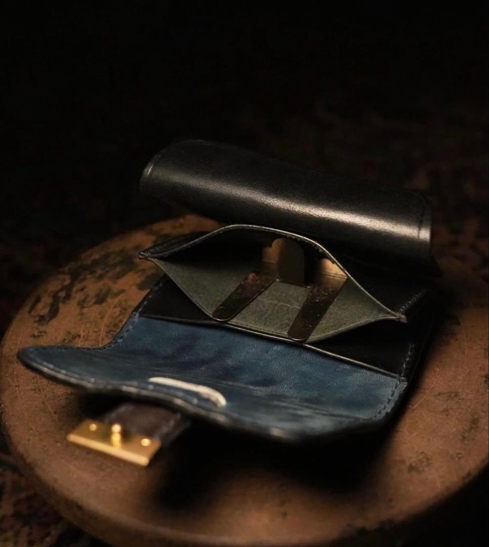 アディティブアンドライン　インディゴ　ポロサス　コンパクト財布