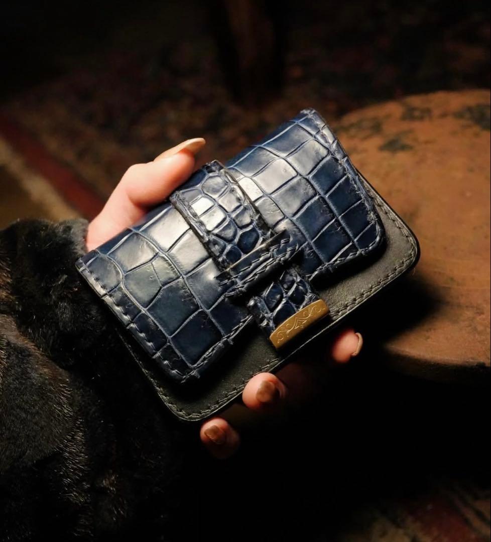 アディティブアンドライン　インディゴ　ポロサス　コンパクト財布