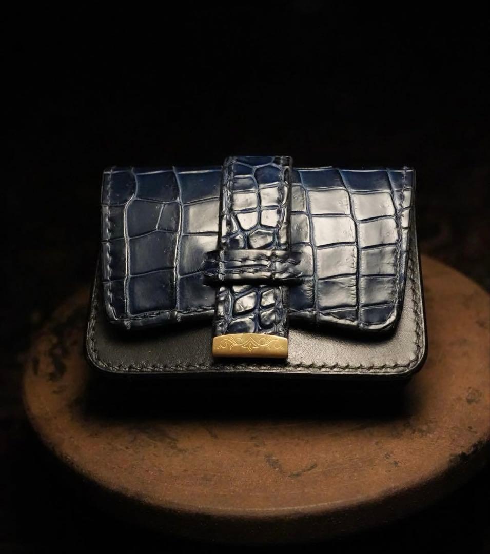 アディティブアンドライン　インディゴ　ポロサス　コンパクト財布