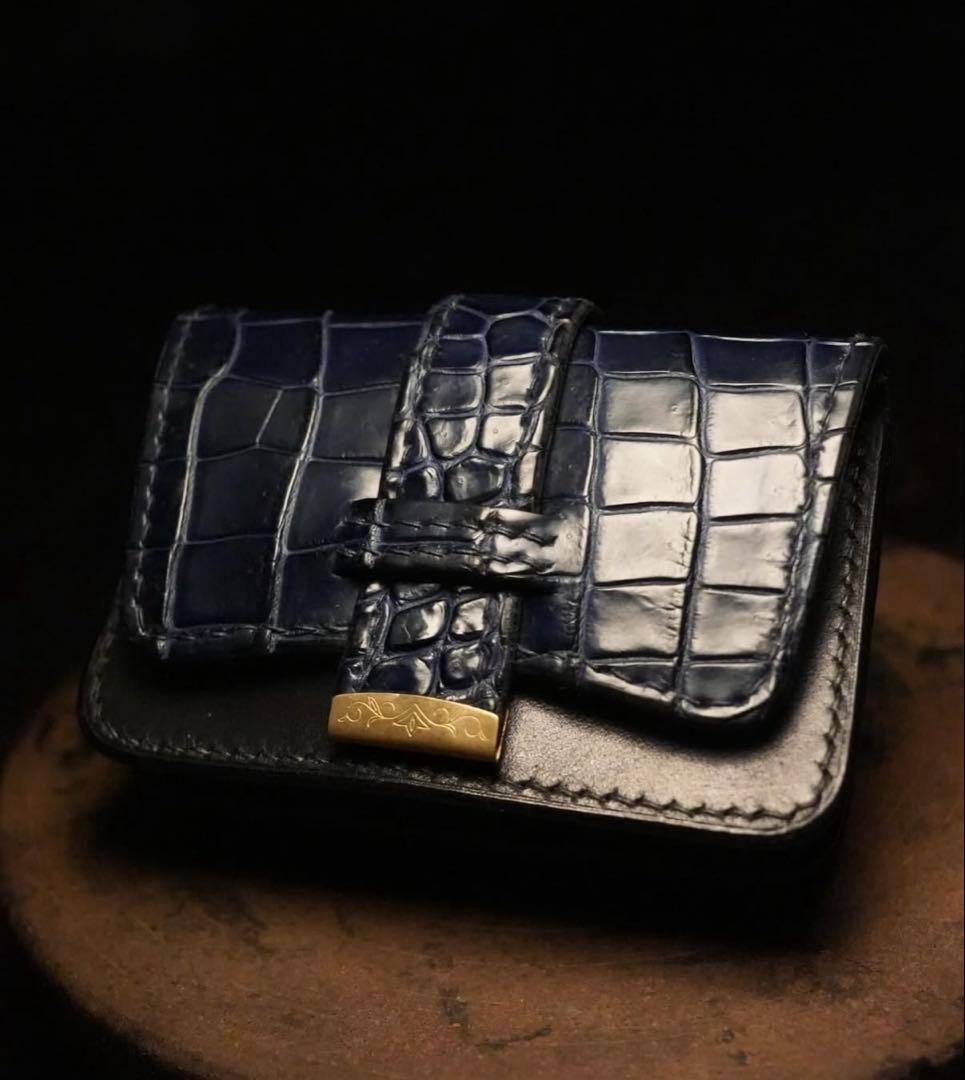 アディティブアンドライン　インディゴ　ポロサス　コンパクト財布