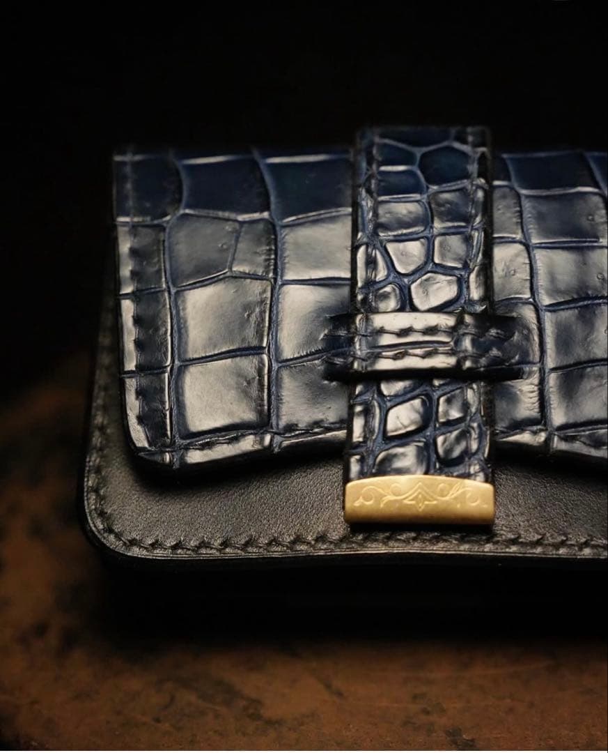 アディティブアンドライン　インディゴ　ポロサス　コンパクト財布