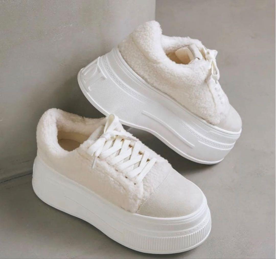 未使用級☆ Darich ダーリッチ　プラットフォーム ボア 厚底 スニーカー