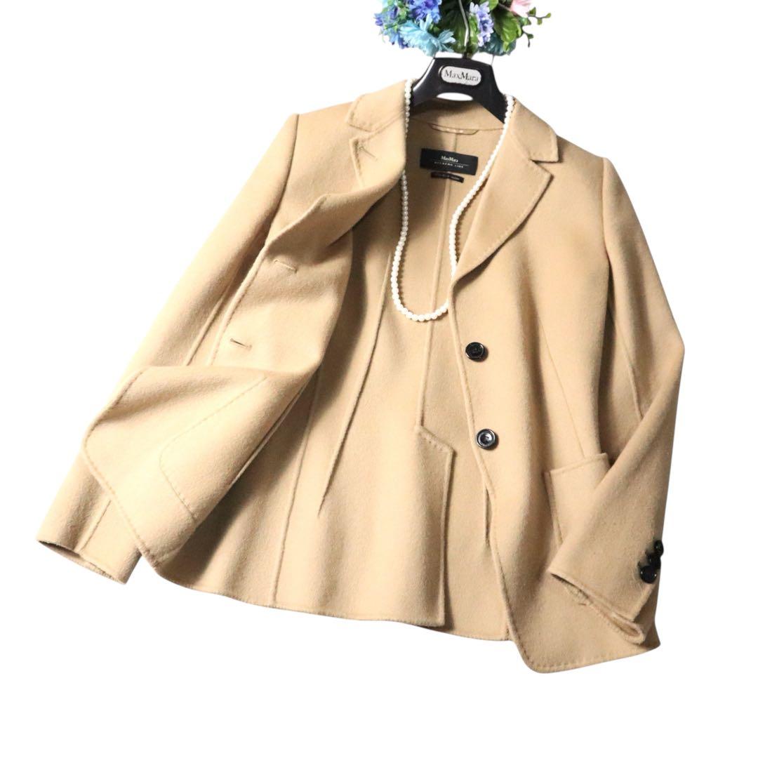 MaxMaraクチートアマーノ　ダブルフェイス　ショートコートキャメルジャケット
