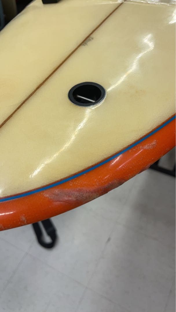 け*う様 クリーム色とオレンジのショートボードドロップアウトお宝貴重品ビンテージ