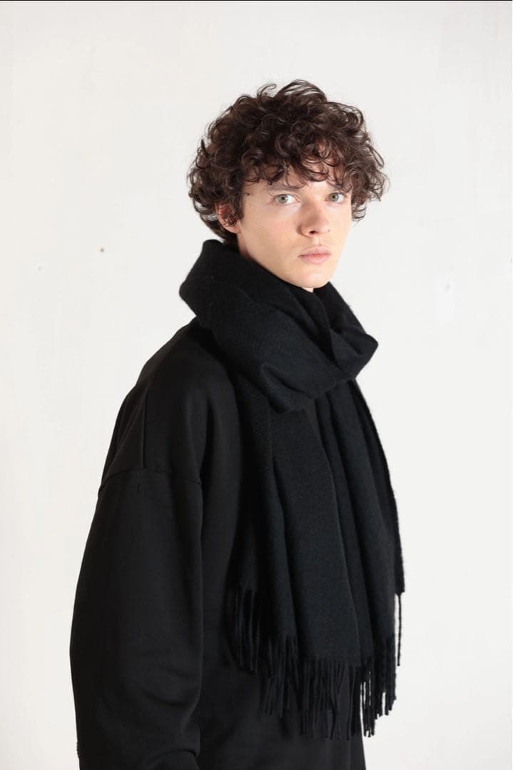 【新品未使用】MB ULTIMATE FABRICカシミア100%ストール(黒)