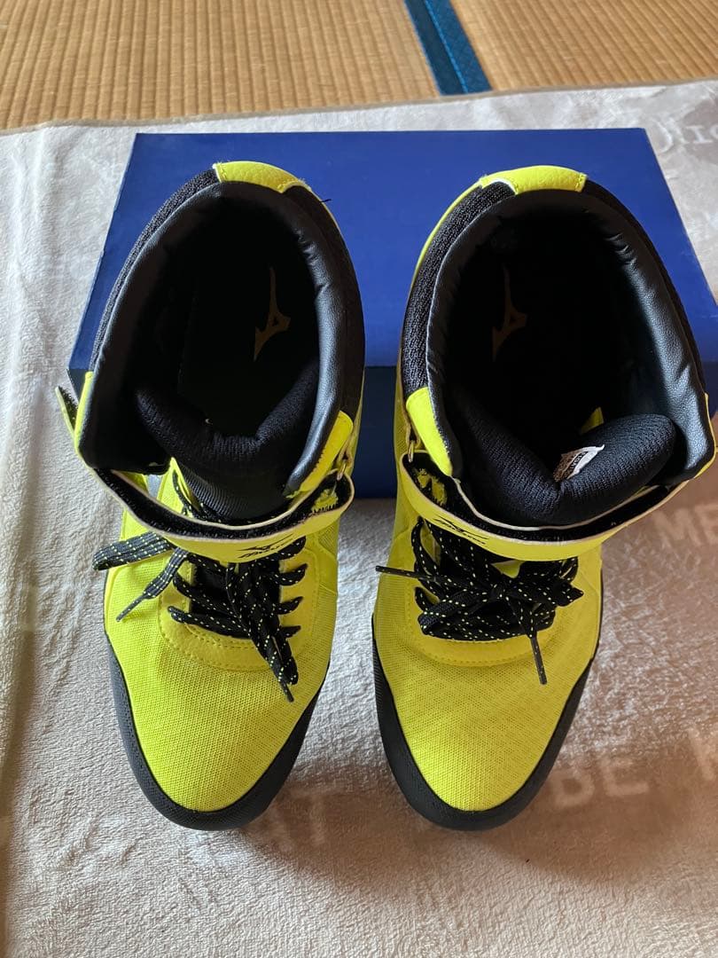 安全靴 ミズノ Mizuno 蛍光イエロー ハイカット靴 28.0 EEE