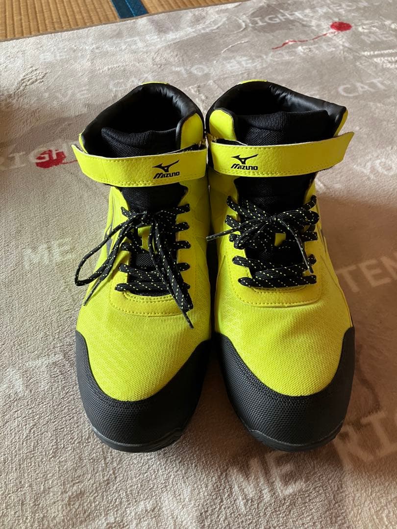 安全靴 ミズノ Mizuno 蛍光イエロー ハイカット靴 28.0 EEE