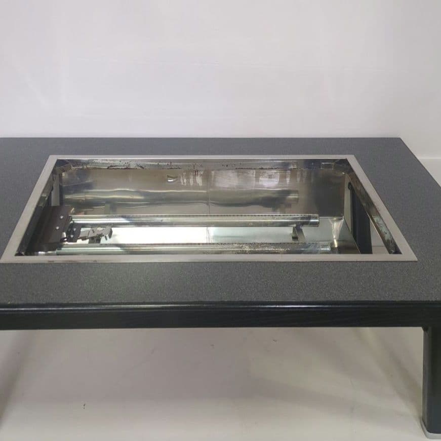 鉄板焼きテーブル　座卓　折りたたみ　92×62㎝　中古　天然ガス