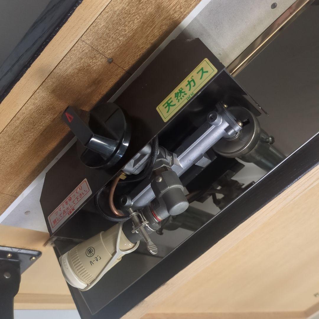 鉄板焼きテーブル　座卓　折りたたみ　92×62㎝　中古　天然ガス