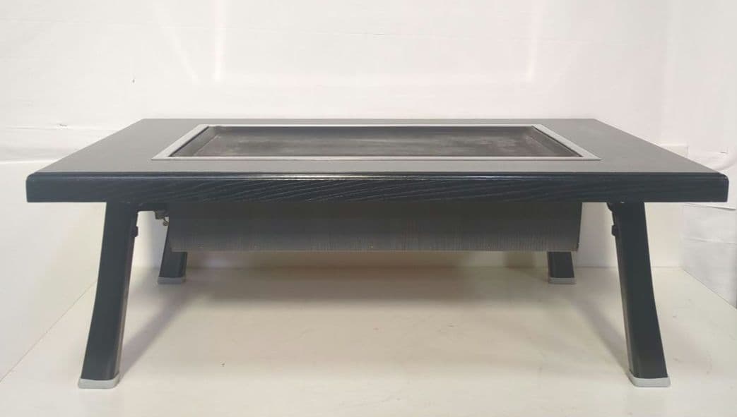 鉄板焼きテーブル　座卓　折りたたみ　92×62㎝　中古　天然ガス