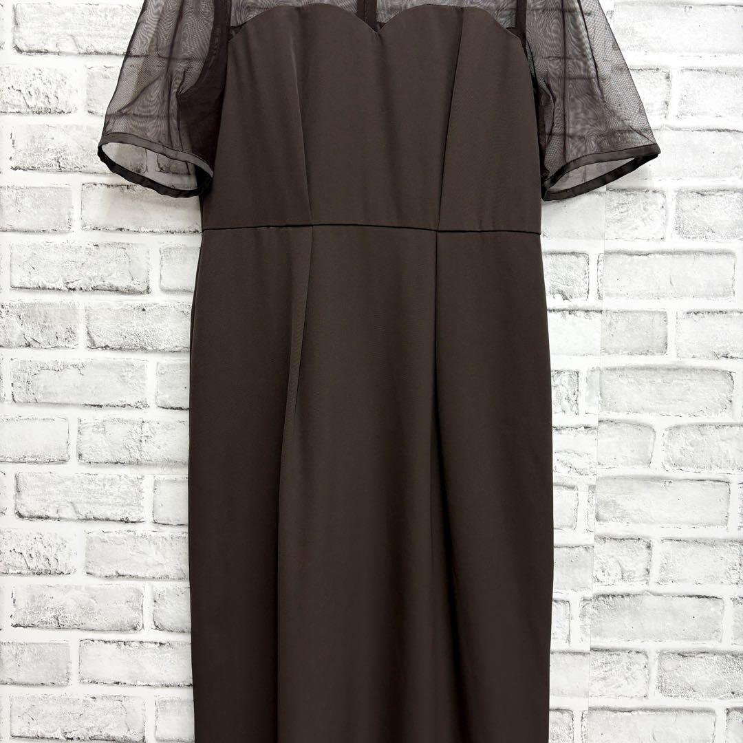 【訳あり】etoll. エトル　Iライン　ドレス　のみ　刺繍ペプラムビスチェなし