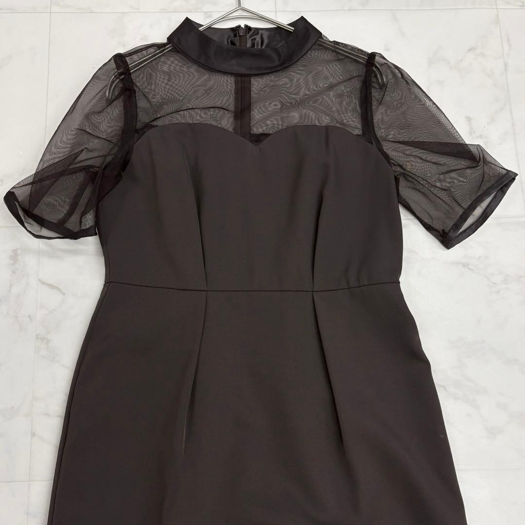 【訳あり】etoll. エトル　Iライン　ドレス　のみ　刺繍ペプラムビスチェなし