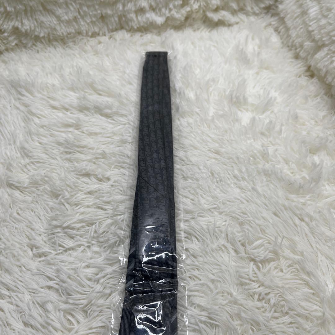【未使用】DIOR ディオール ネクタイ 紺 トロッター　シルク ナロータイ