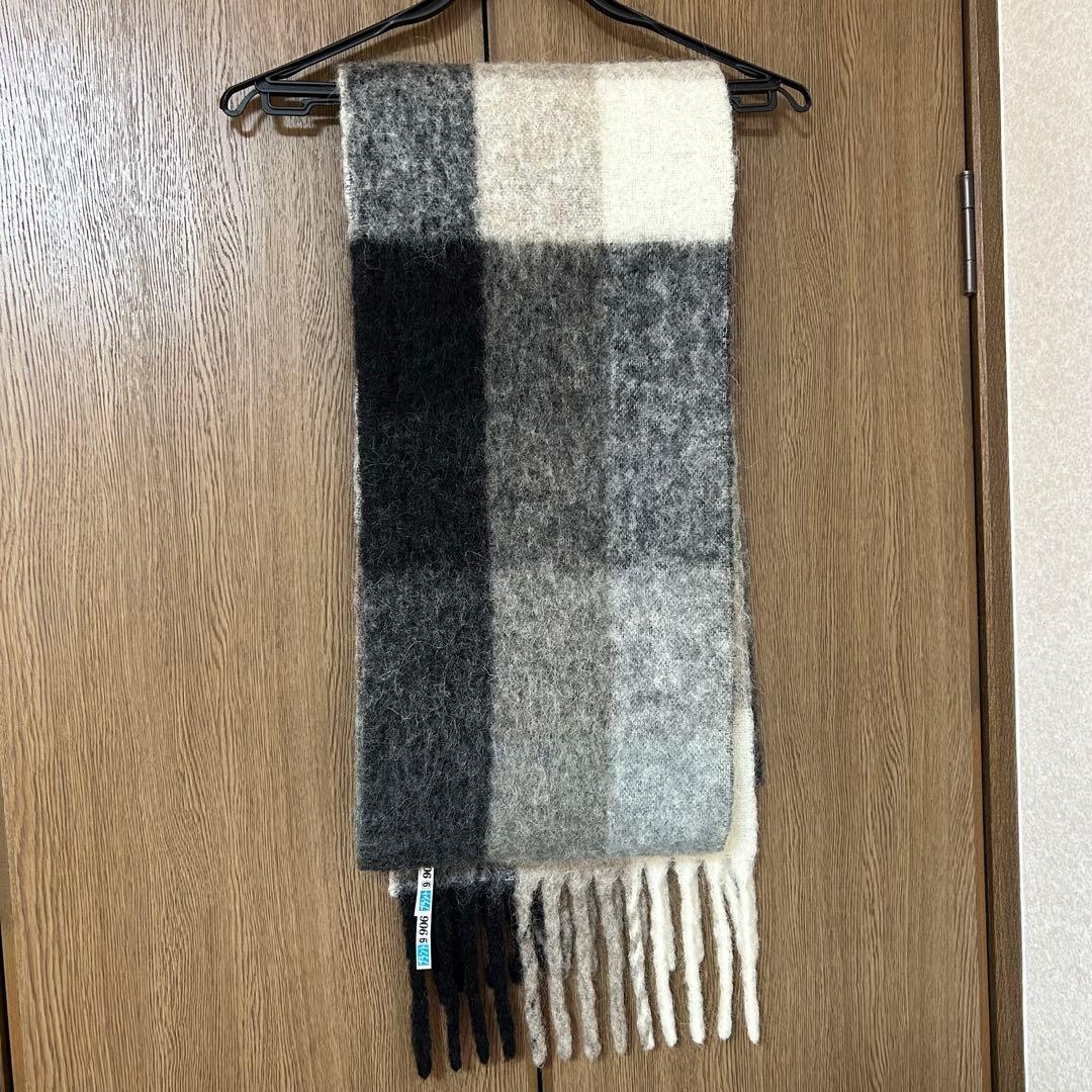 acne studious マフラー　グリーン　チェック