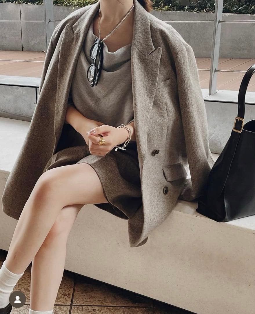 ETRE TOKYO ピークドラペルウールジャケット セットアップ