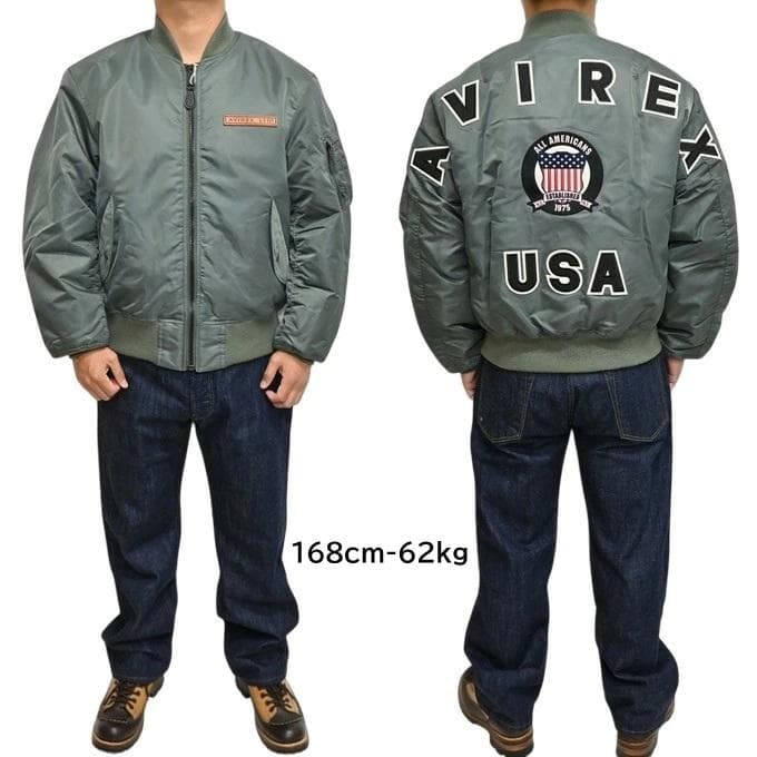 AVIREX 50周年MA-1 フライトジャケットビッグロゴシグネチャーモデル