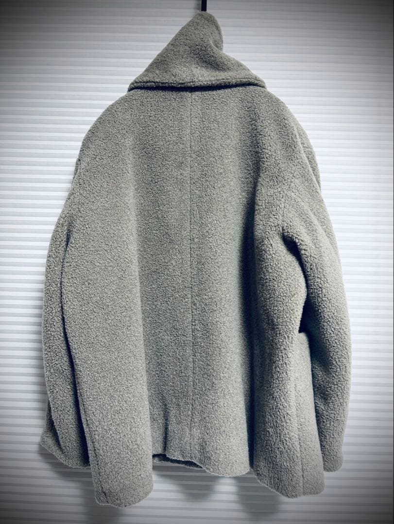 北欧くらしの道具店 ノーカラージャケット ベージュ フリース風