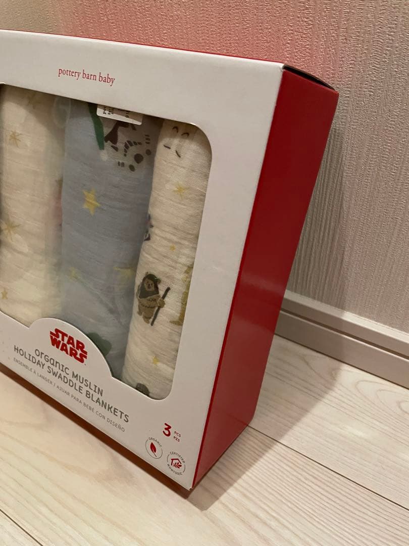 （N）スターウォーズ　クリスマス　おくるみ/ブランケット　3枚セット