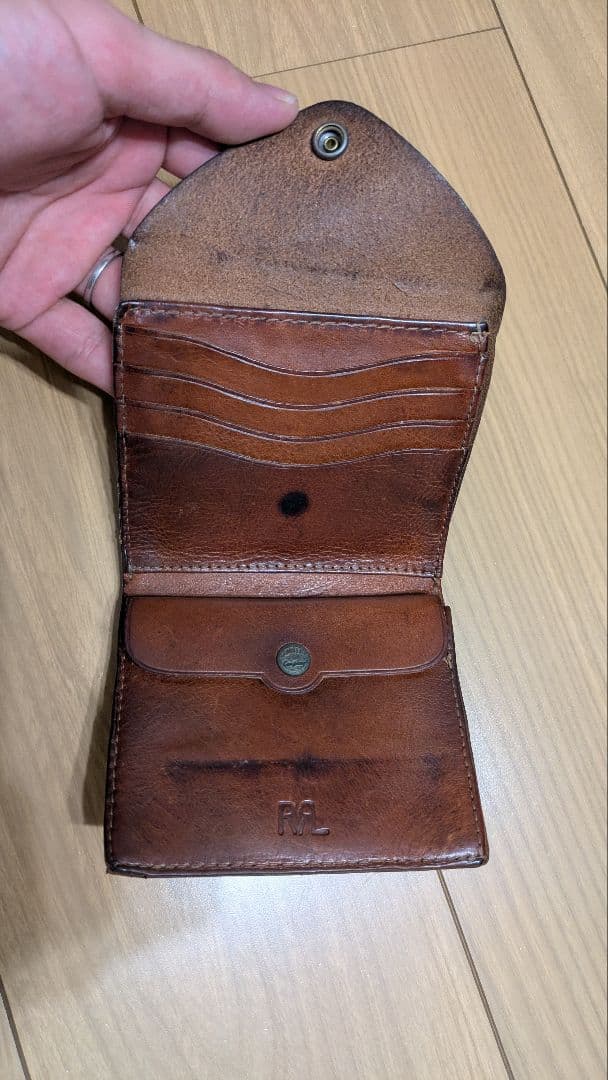 ＲＲＬ 　ラルフローレン　コンチョ　レザーウォレット　インド製