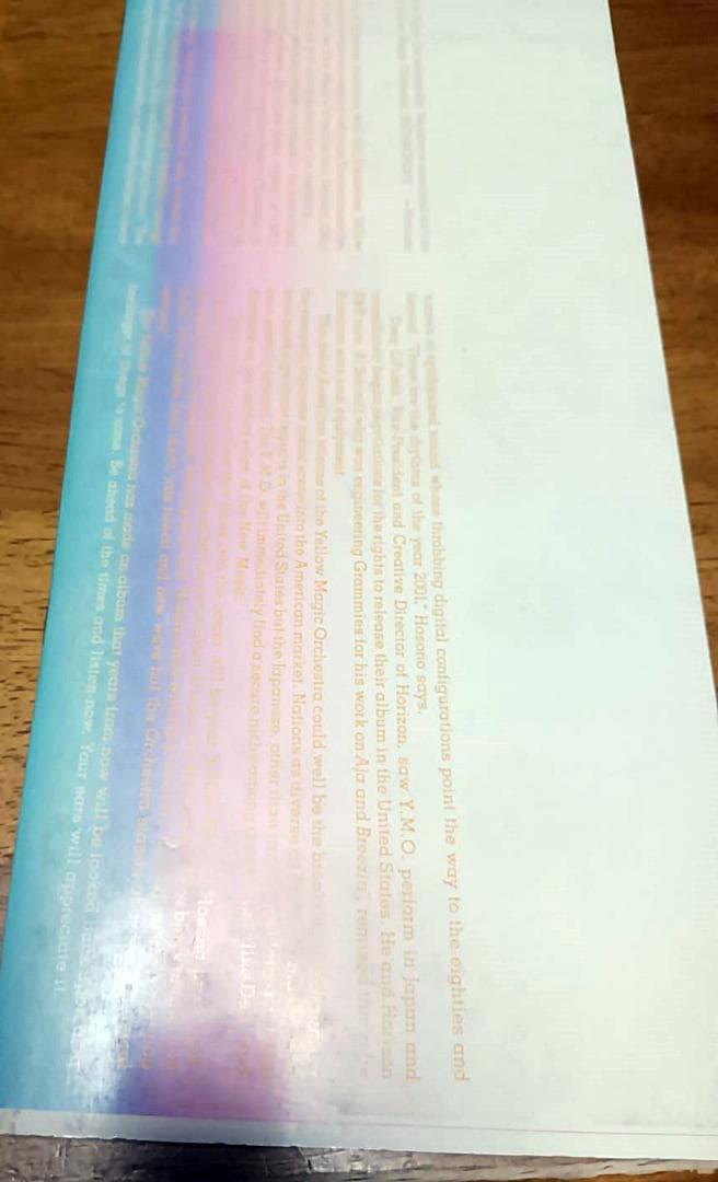 超レア物　YMO sutra 2000 - 20 パンフレット