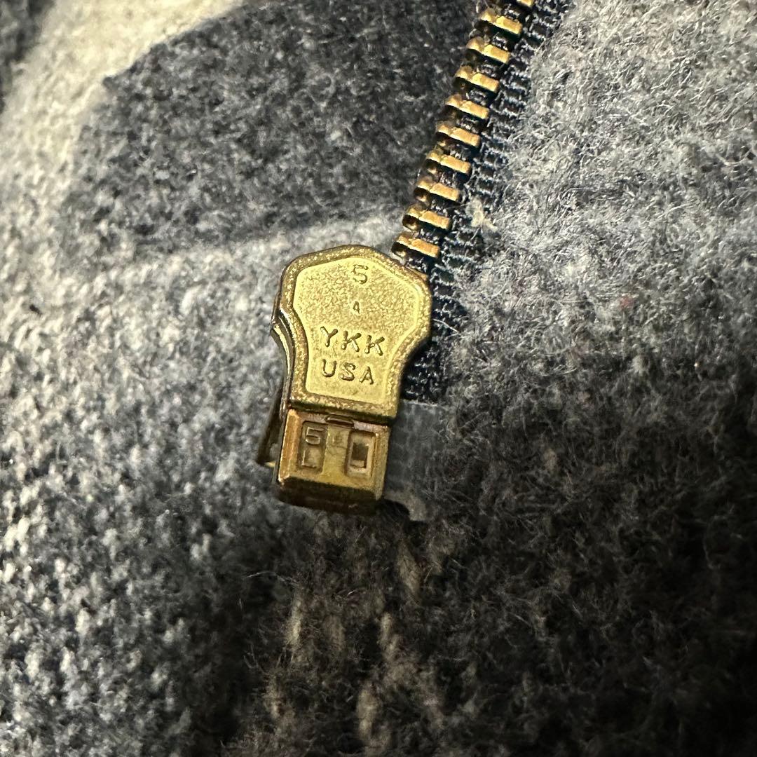 70s USA製 melton オンブレ シャドーチェック ウール ジャケット