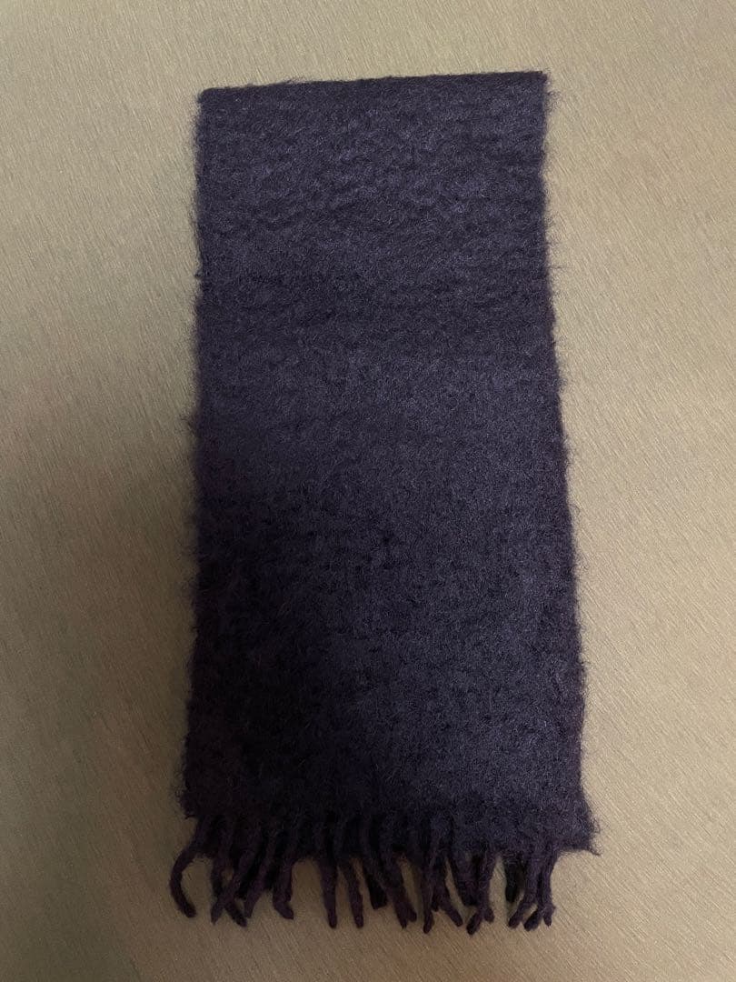 LOEWE 黒 マフラー　ロエベ(モヘア&ウールブレンド)ブラック スペイン製