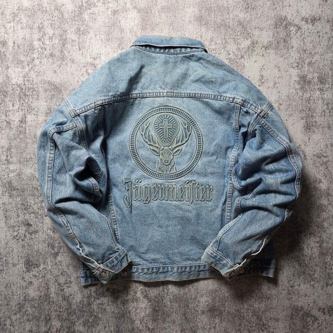 USA製 Jägermeister 刺繍ロゴ デニムジャケット