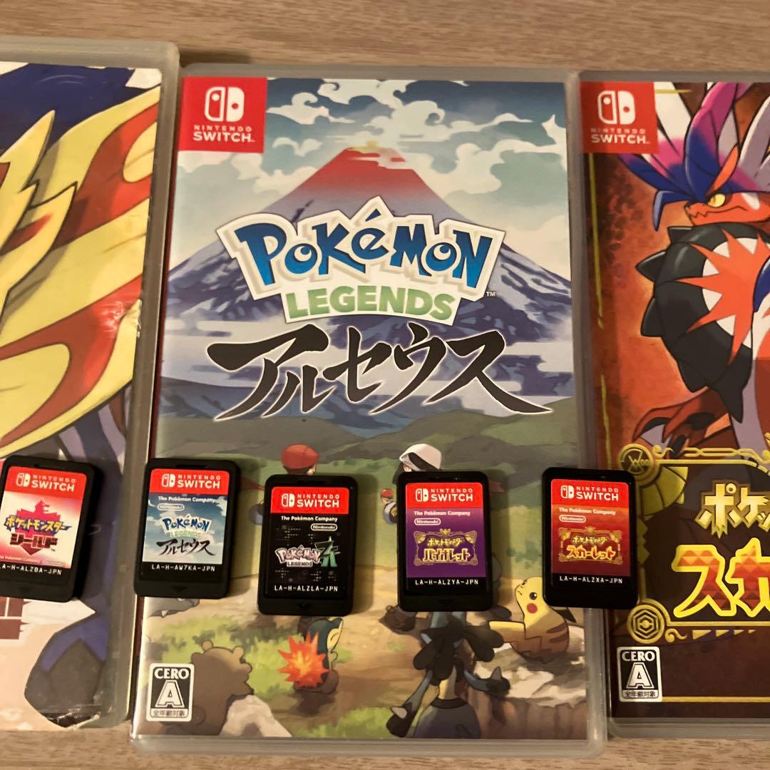 switch ポケモンza アルセウス　スカーレット　バイオレット　シールド