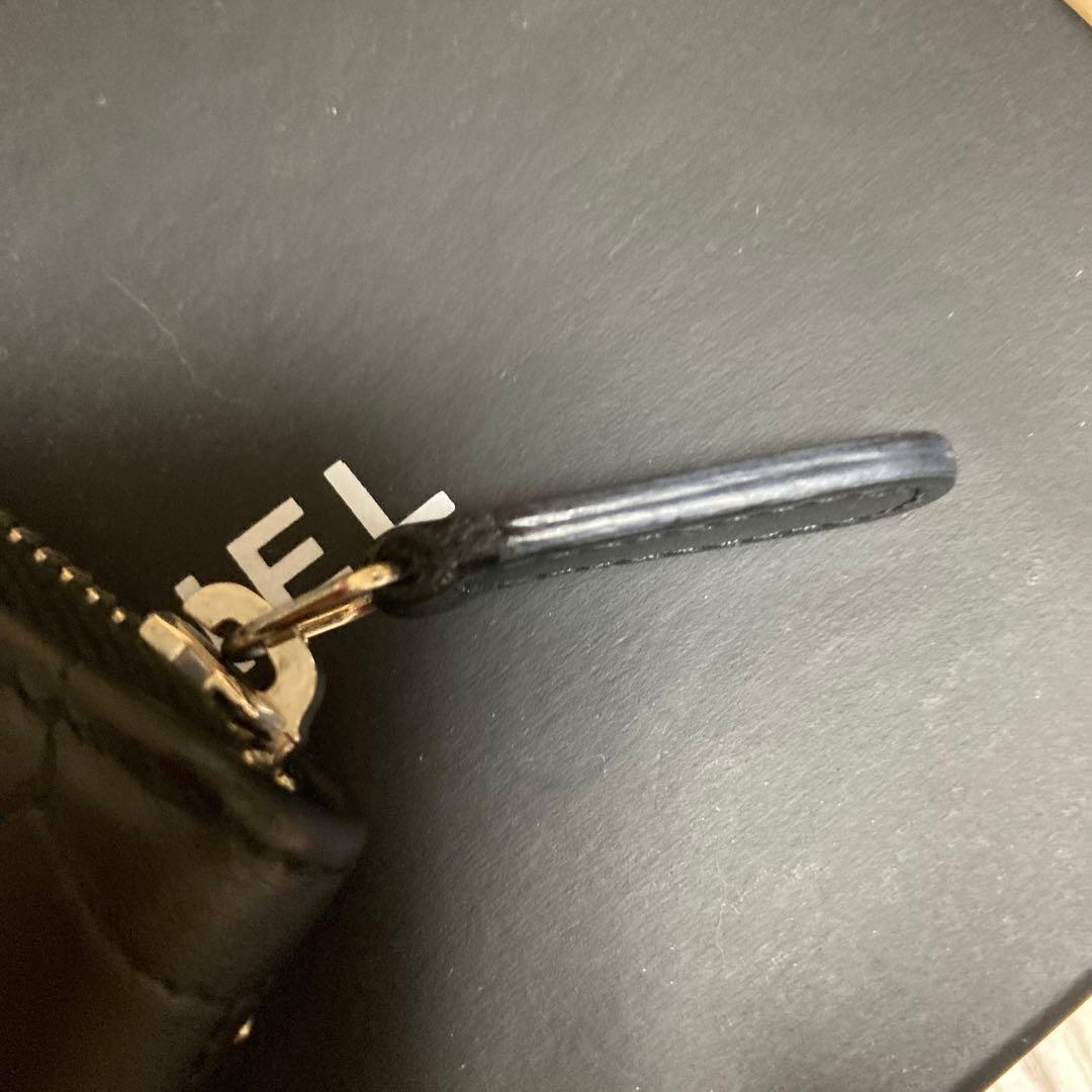 美品☆CHANEL ブラック ケース スタッズ☆カメリア☆カードケース☆