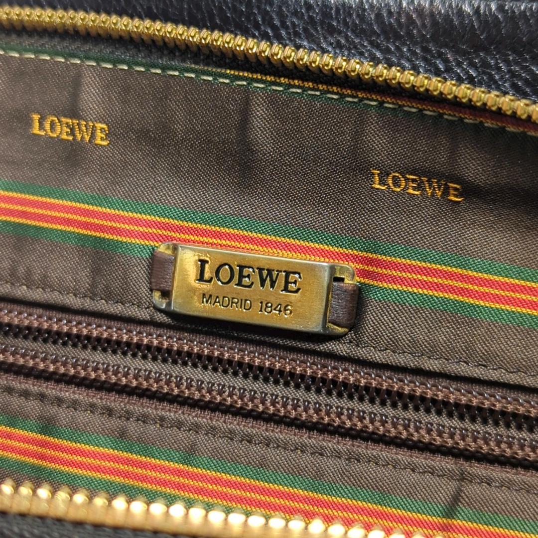 [美品]　LOEWE ロエベ アナグラム シ ョルダーバッグ ブラック