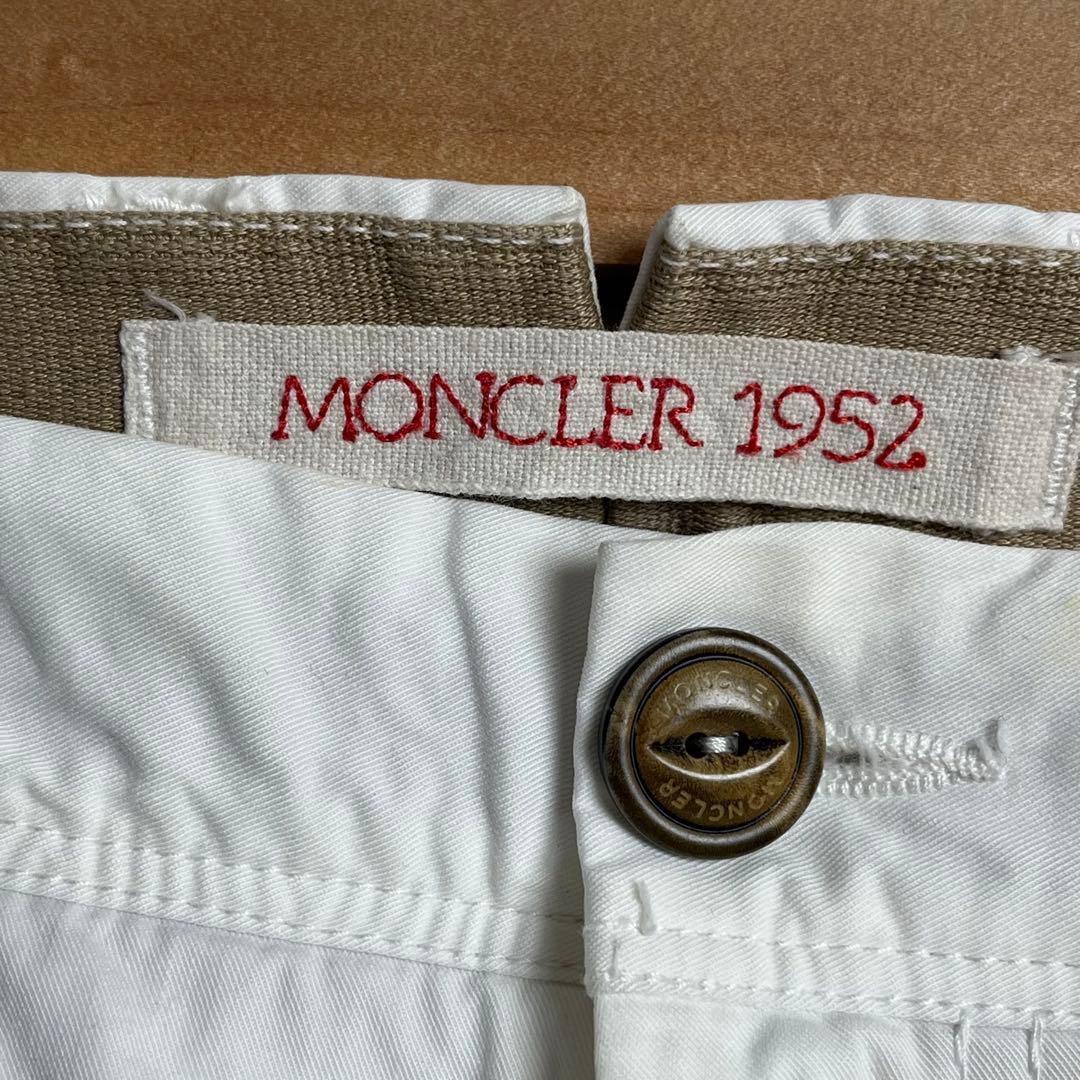617 MONCLER 1952 ガーメントダイ白 46 上質ツイル 洗練仕上げ