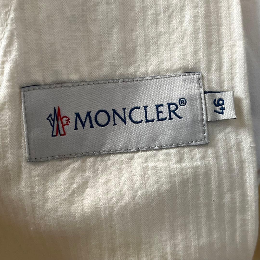 617 MONCLER 1952 ガーメントダイ白 46 上質ツイル 洗練仕上げ