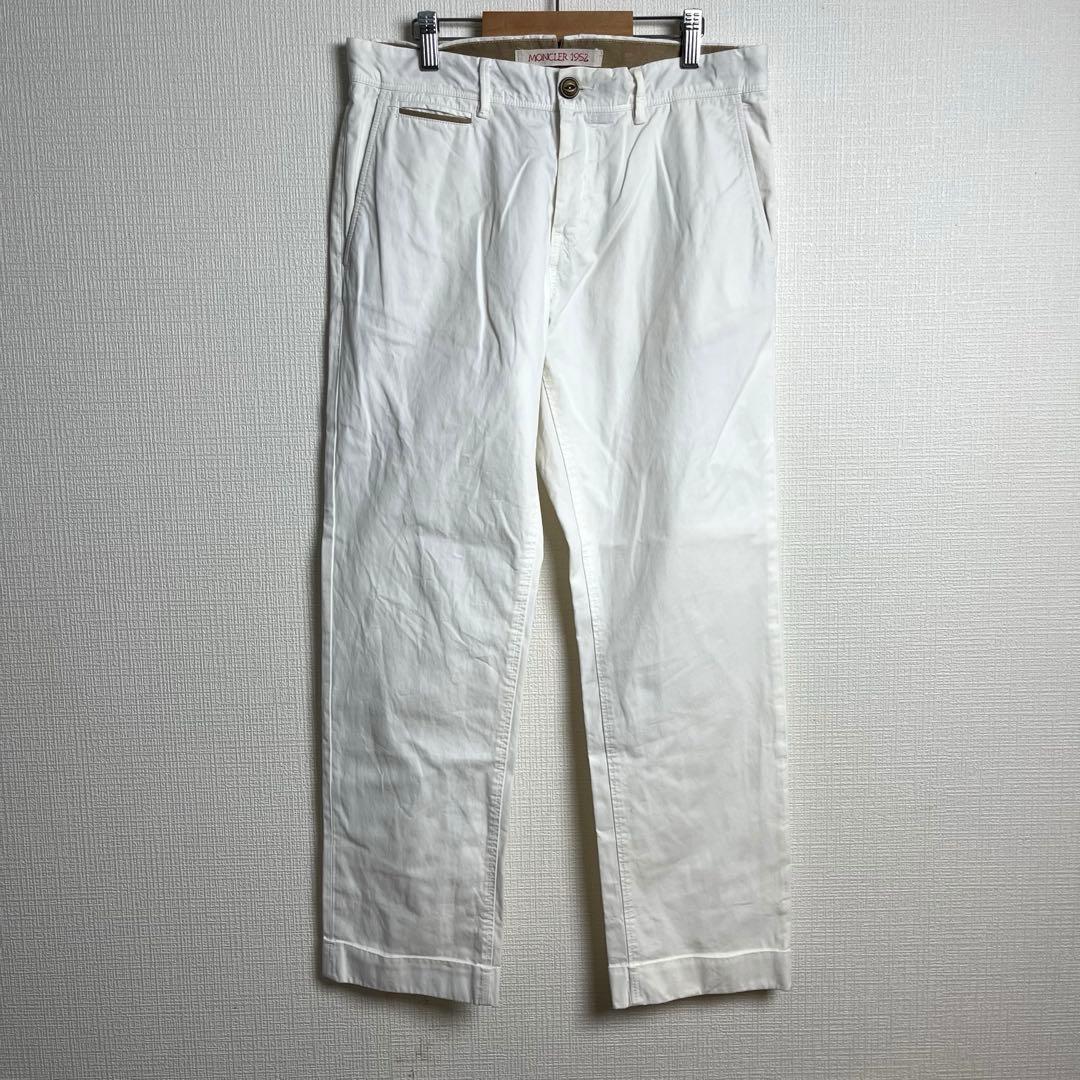 617 MONCLER 1952 ガーメントダイ白 46 上質ツイル 洗練仕上げ